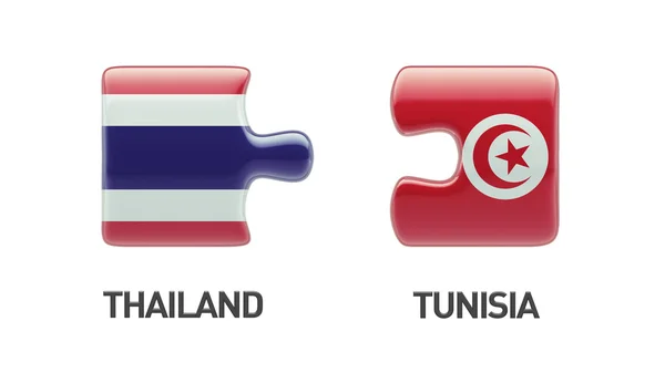 Thailand Tunesië puzzel Concept — Stockfoto