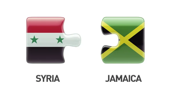 Syrie Jamaïque Puzzle Concept — Photo