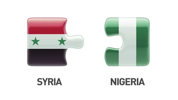 Syria Nigerii logiczne pojęcia — Zdjęcie stockowe