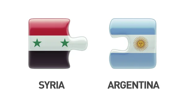 Syrië Argentinië puzzel Concept — Stockfoto