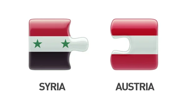叙利亚奥地利拼图概念 — 图库照片