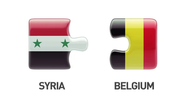 Syrië België puzzel Concept — Stockfoto