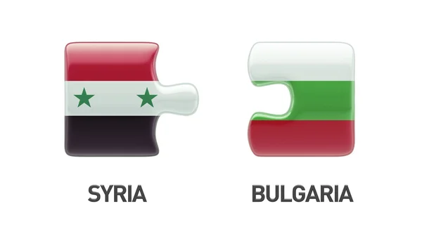 Syrië Bulgarije puzzel Concept — Stockfoto