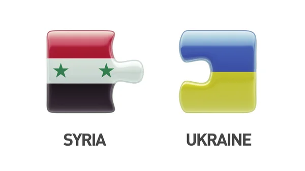 Syria Ukraine  Puzzle Concept — Stock Photo, Image