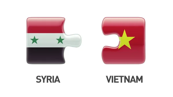 Syria Wietnam logiczne pojęcia — Zdjęcie stockowe