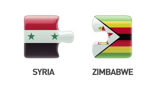 Syrië Zimbabwe puzzel Concept — Stockfoto