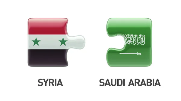 Suriye Suudi Arabistan bulmaca kavramı — Stok fotoğraf