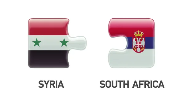 Syria Serbia  Puzzle Concept — Stock Photo, Image