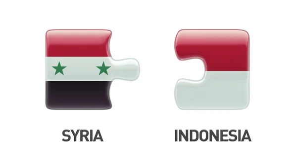 Syrië Indonesië puzzel Concept — Stockfoto