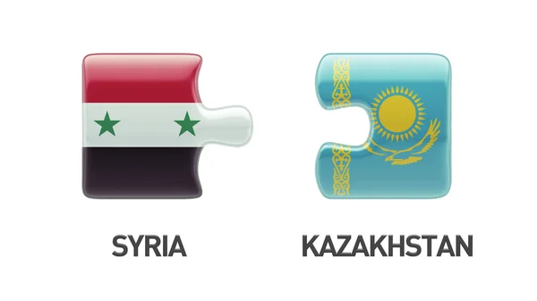 Szíria Kazahsztán nehézség koncepció — Stock Fotó