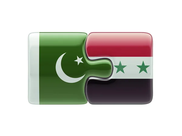 Syria Pakistan  Puzzle Concept — Stock Photo, Image