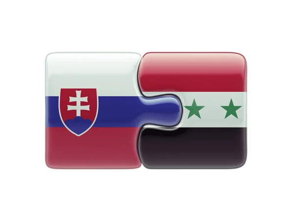 Syria Slovakia  Puzzle Concept — Stock Photo, Image
