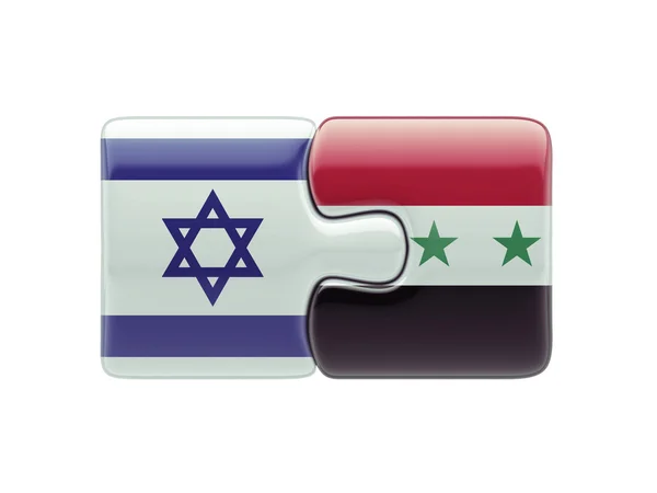 Syria Israel  Puzzle Concept — Stock Photo, Image