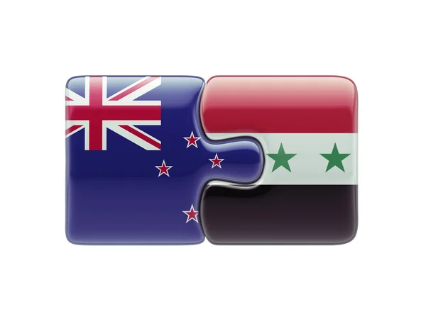 Síria Nova Zelândia Puzzle Concept — Fotografia de Stock