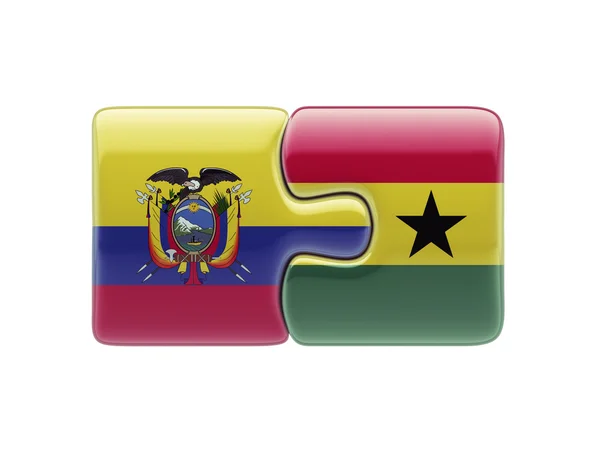 Ecuador ghana puzzle-konzept — Stockfoto