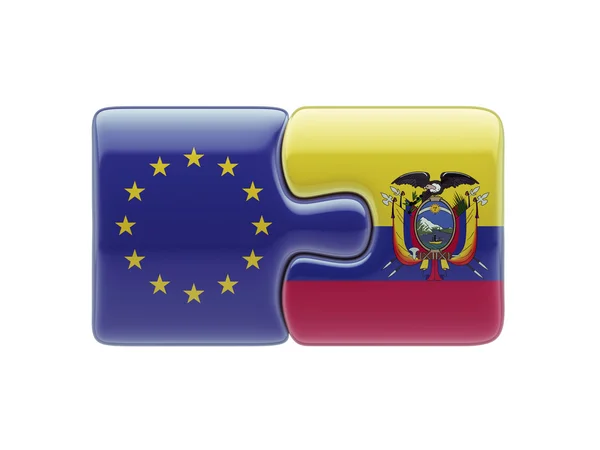 Europäische Union ecuador Puzzle-Konzept — Stockfoto