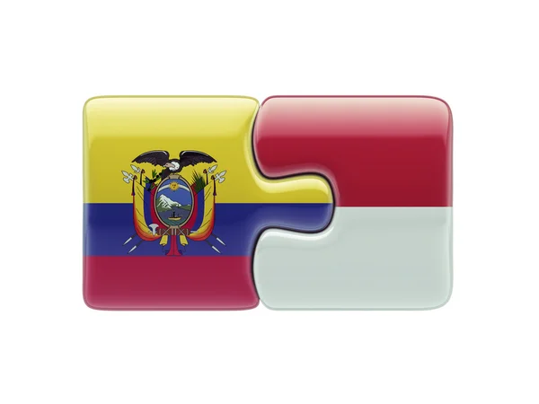 Индонезия Ecuador Puzzle Concept — стоковое фото