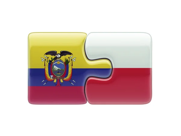 Polen Ecuador puzzel Concept — Stockfoto