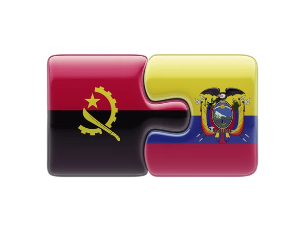 Angola ecuador Puzzle-Konzept — Stockfoto