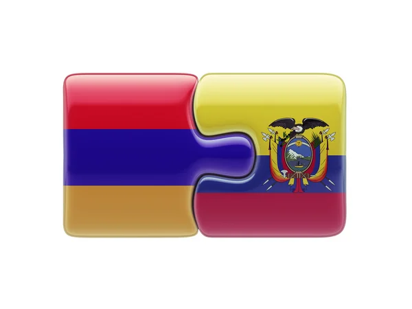 Arménie Ekvádor logická koncepce — Stock fotografie