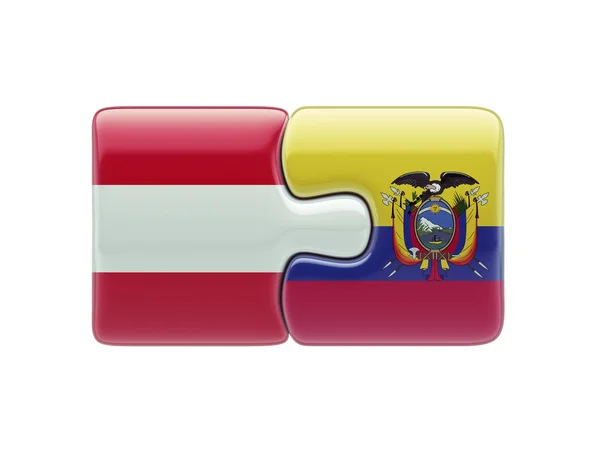 Österreich-Ecuador-Puzzle-Konzept — Stockfoto