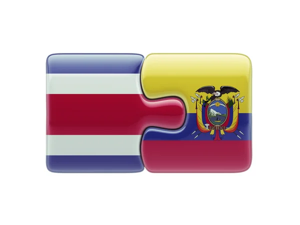 Costa rica ecuador puzzle konzept — Stockfoto