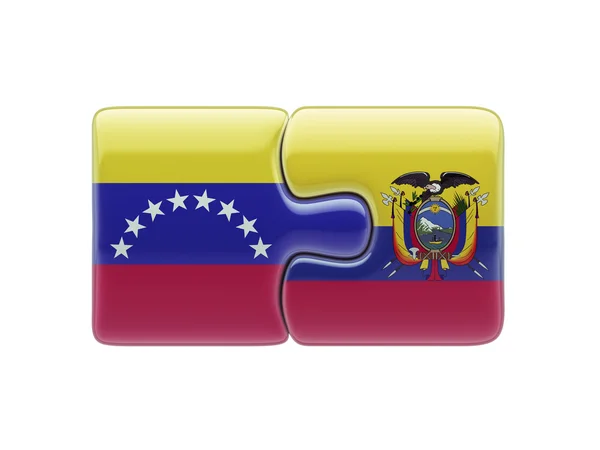 Venezuela ecuador puzzle-konzept — Stockfoto