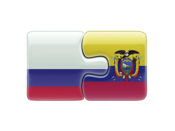 Russland ecuador puzzle-konzept — Stockfoto