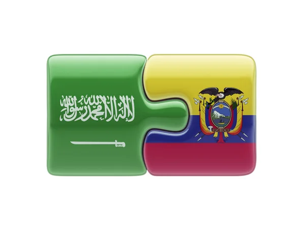 Szaúd-Arábia Ecuador nehézség koncepció — Stock Fotó