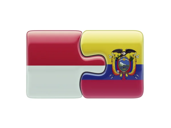 Poland ecuador puzzle-konzept — Stockfoto