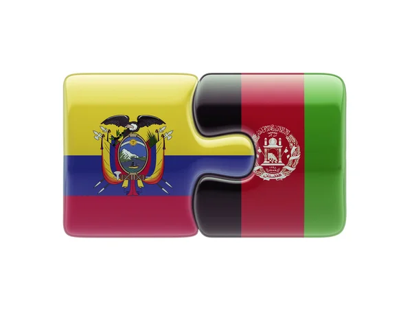 Afganistan Ecuador Puzzle Concept — kuvapankkivalokuva