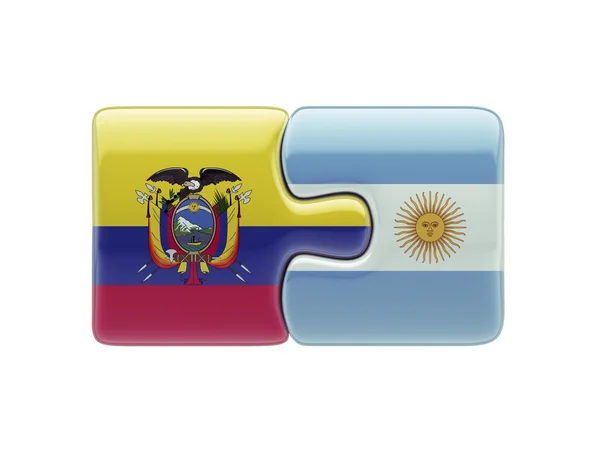 Argentiina Ecuador Puzzle käsite — kuvapankkivalokuva