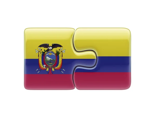 Kolumbien Ecuador Puzzle-Konzept — Stockfoto