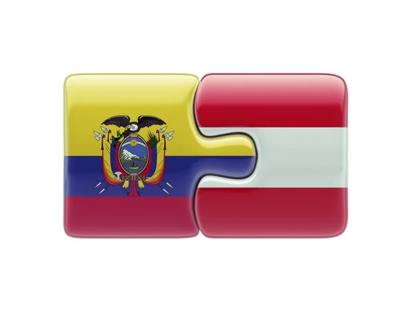 Österreich-Ecuador-Puzzle-Konzept — Stockfoto