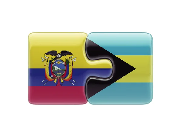 Bahama Ecuador Puzzle käsite — kuvapankkivalokuva