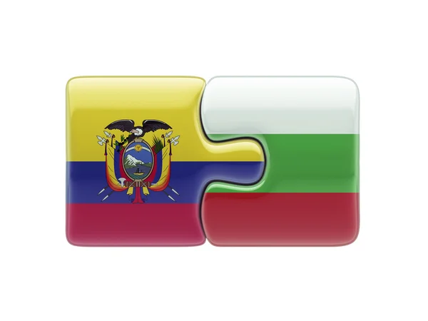 Bulgaria Ecuador Puzzle käsite — kuvapankkivalokuva