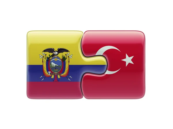 Turkki Ecuador Puzzle käsite — kuvapankkivalokuva