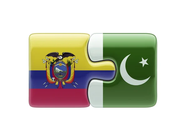 Pakistan ecuador puzzle konzept — Stockfoto