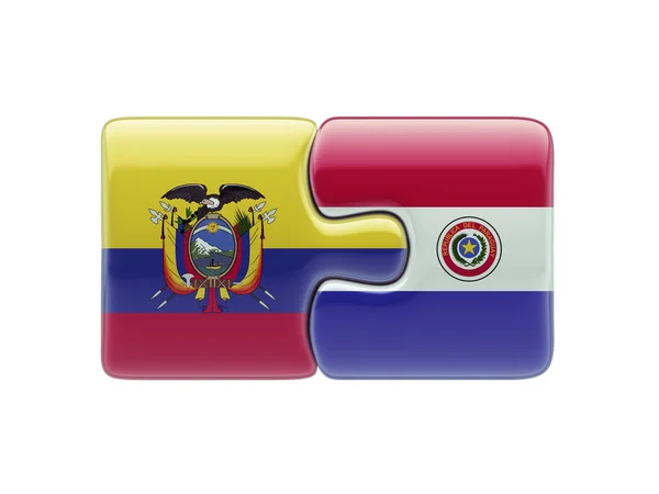 Paraguay ecuador Puzzle-Konzept — Stockfoto
