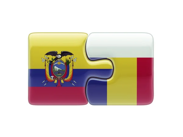 Rumänien Ecuador Puzzle-Konzept — Stockfoto