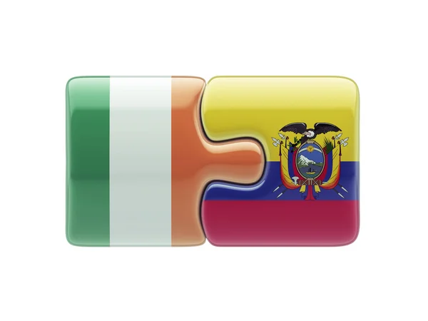 Irland ecuador puzzle-konzept — Stockfoto