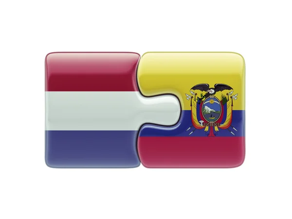 Holland ecuador puzzle konzept — Stockfoto