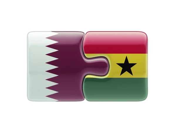 Qatar Ghana  Puzzle Concept — Stock Photo, Image