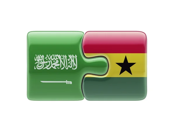 Arabia Saudita Ghana Puzzle Concept —  Fotos de Stock
