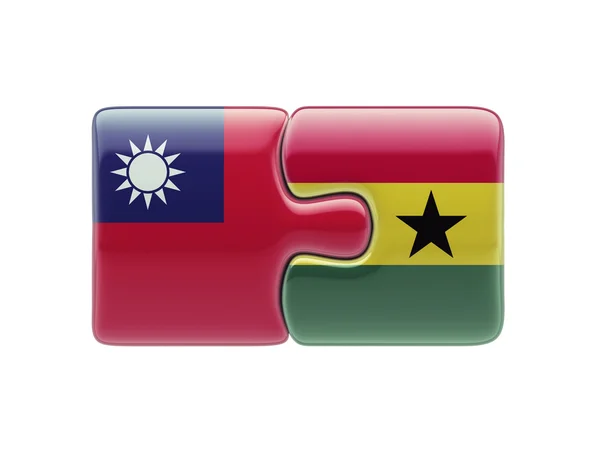 Taiwan Ghana  Puzzle Concept — Stock Photo, Image