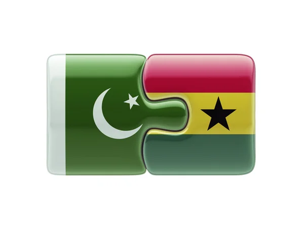 Konsep Puzzle Ghana Pakistan — Stok Foto