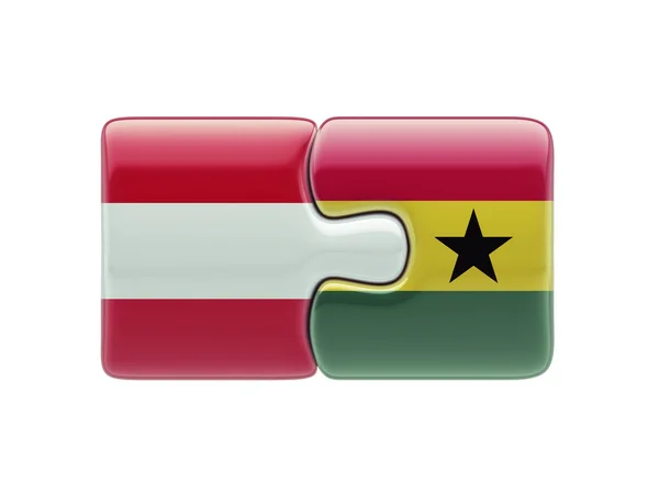 Austria Ghana  Puzzle Concept — Stock Photo, Image