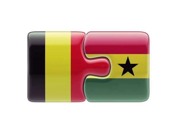 Belgique Ghana Puzzle Concept — Photo