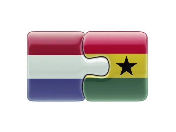 Netherlands Ghana  Puzzle Concept — Stock Photo, Image