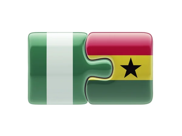 Nigeria Ghana  Puzzle Concept — Stock Photo, Image